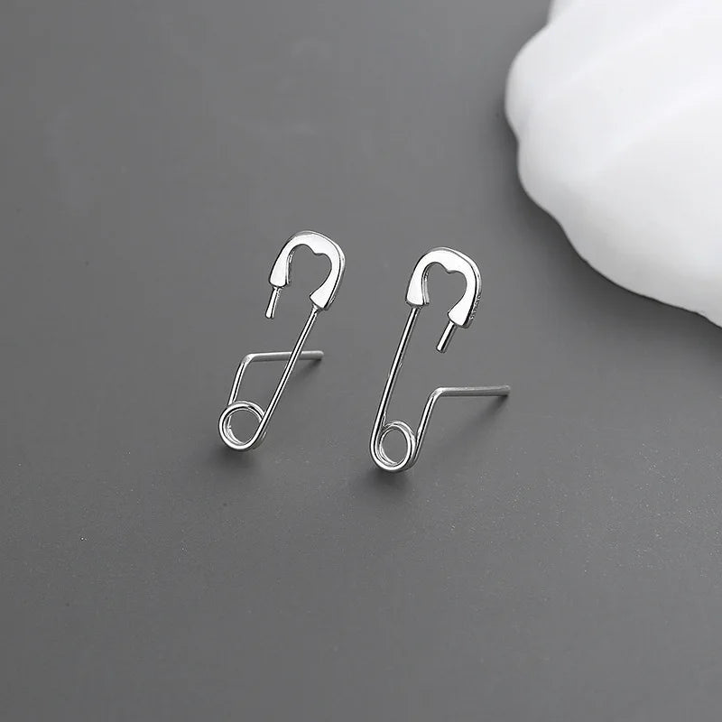VENTFILLE Silver New Double-layer Line Stud Earrings Female Fashion Temperament All-match Handmade Jewelry