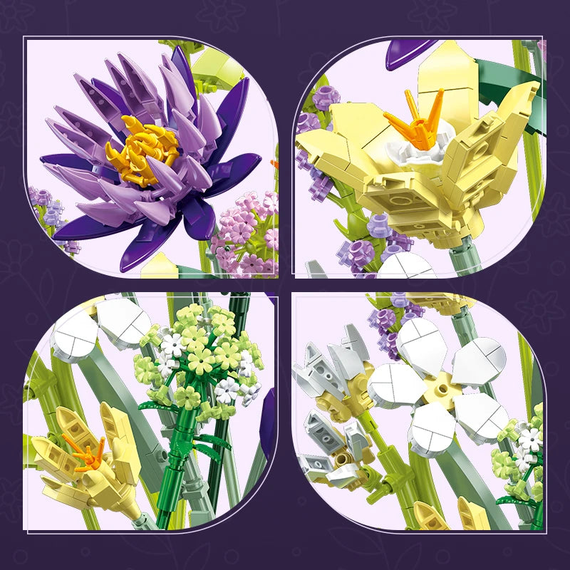 PENDRA Bouquet Plants Floral Building Set
