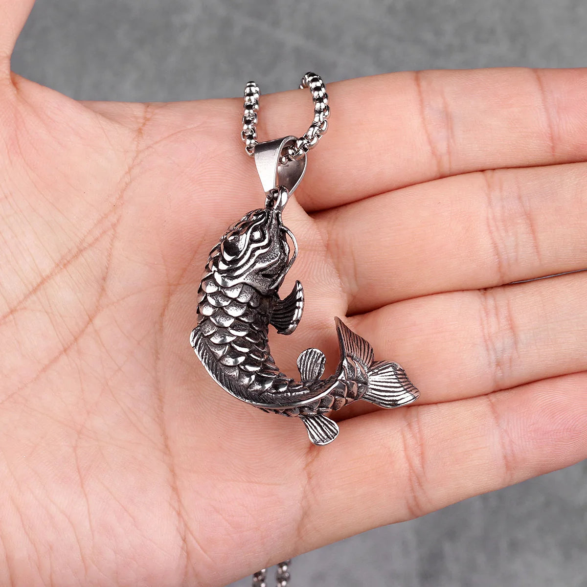PENDRA Koi Fish Animal Steel Necklace