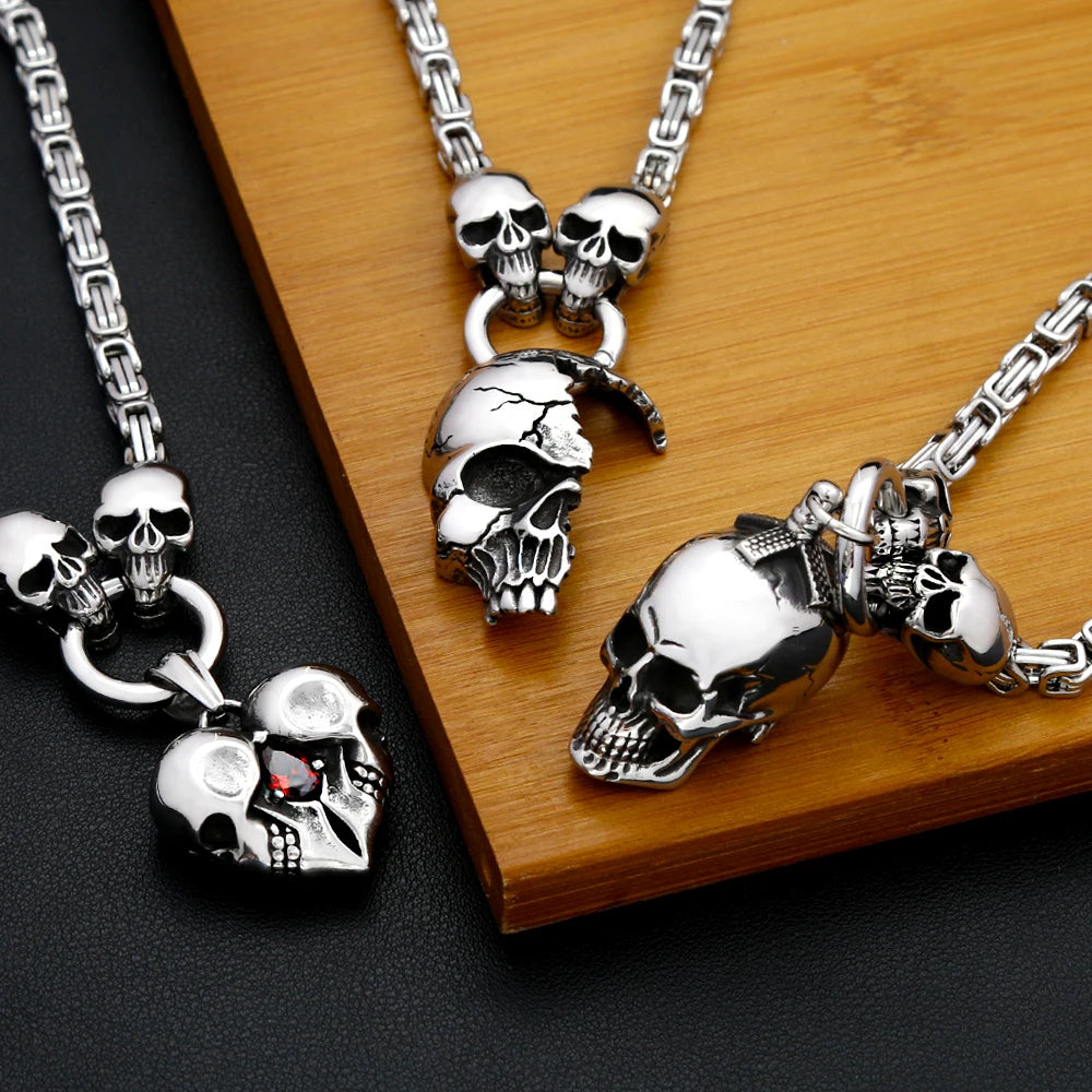 PENDRA Skullforge 316L Stainless Steel Skull Pendant