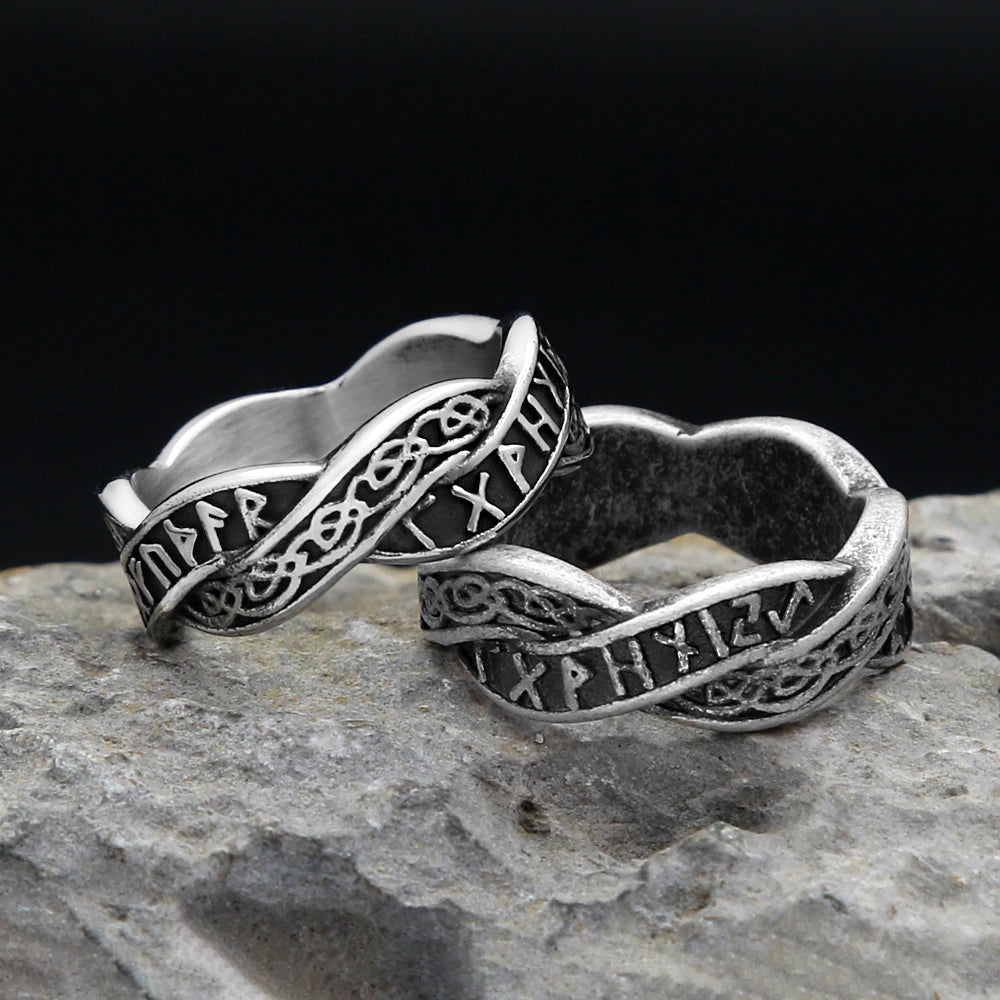 PENDRA Runering Stainless Steel Viking Rune Ring