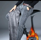 PENDRA Velvet Straight Brushed Trousers