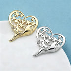 PENDRA Cat Heart Hollow Love Brooch
