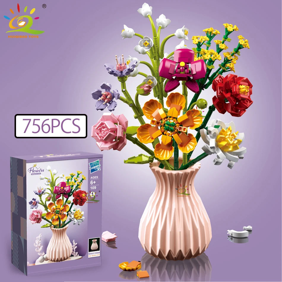 PENDRA Bouquet Plants Floral Building Set