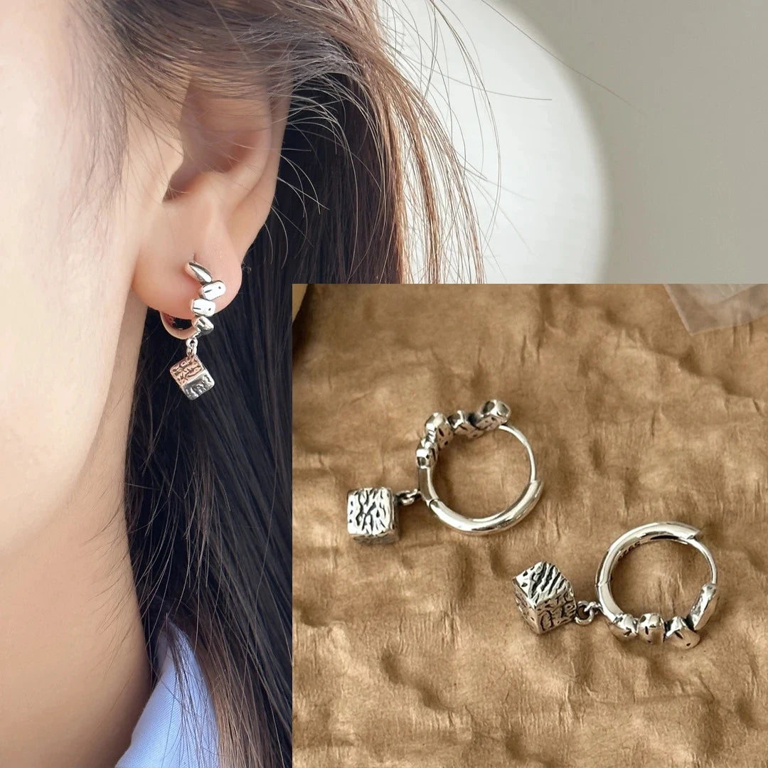 PENDRA Liquid Lava Sterling Silver Earrings