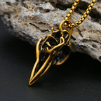PENDRA Ravenskull 316L Stainless Steel Raven Skull Pendant