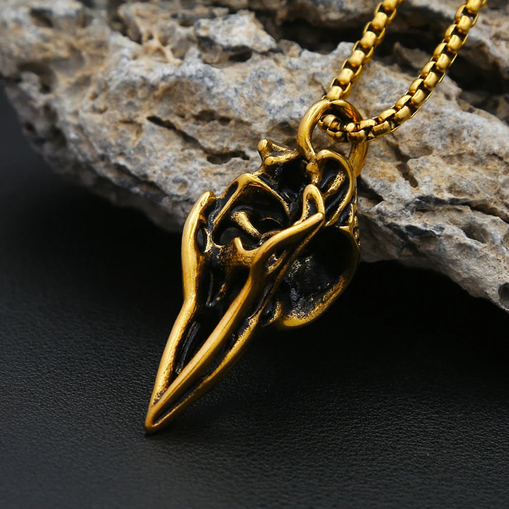 PENDRA Ravenskull 316L Stainless Steel Raven Skull Pendant