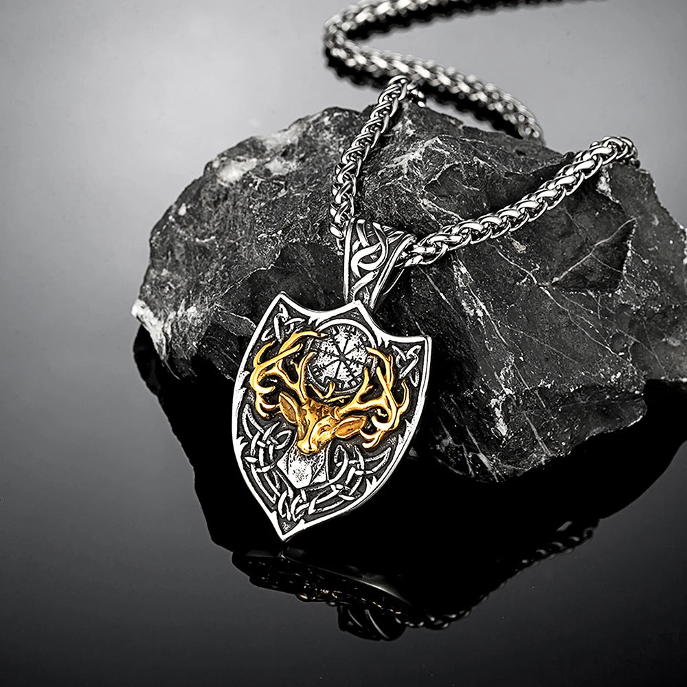 PENDRA Rune Gold Viking Necklace