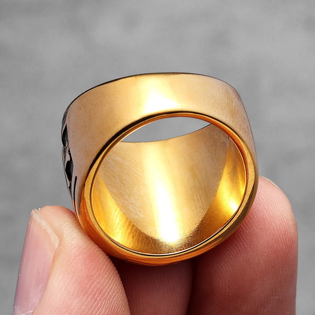 Exorcism Saint Benedict Cspb Cross Men Rings Punk Hip Hop for Boyfriend Male Stainless Steel Jewelry Creativity Gift Wholesale
