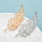 PENDRA Sylva 2-Color Pearl Leaf Brooch