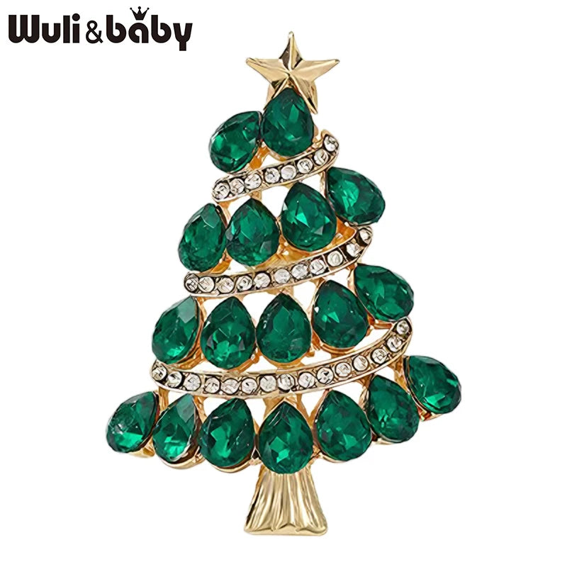 PENDRA Noelina Shining Christmas Tree Brooch