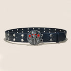 PENDRA Rheaine Leather Punk Hollow Belt