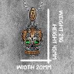 PENDRA Steampunk Skull Cross Steel Necklace
