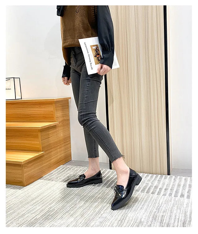 PENDRA Leather Platform British Small Shoes