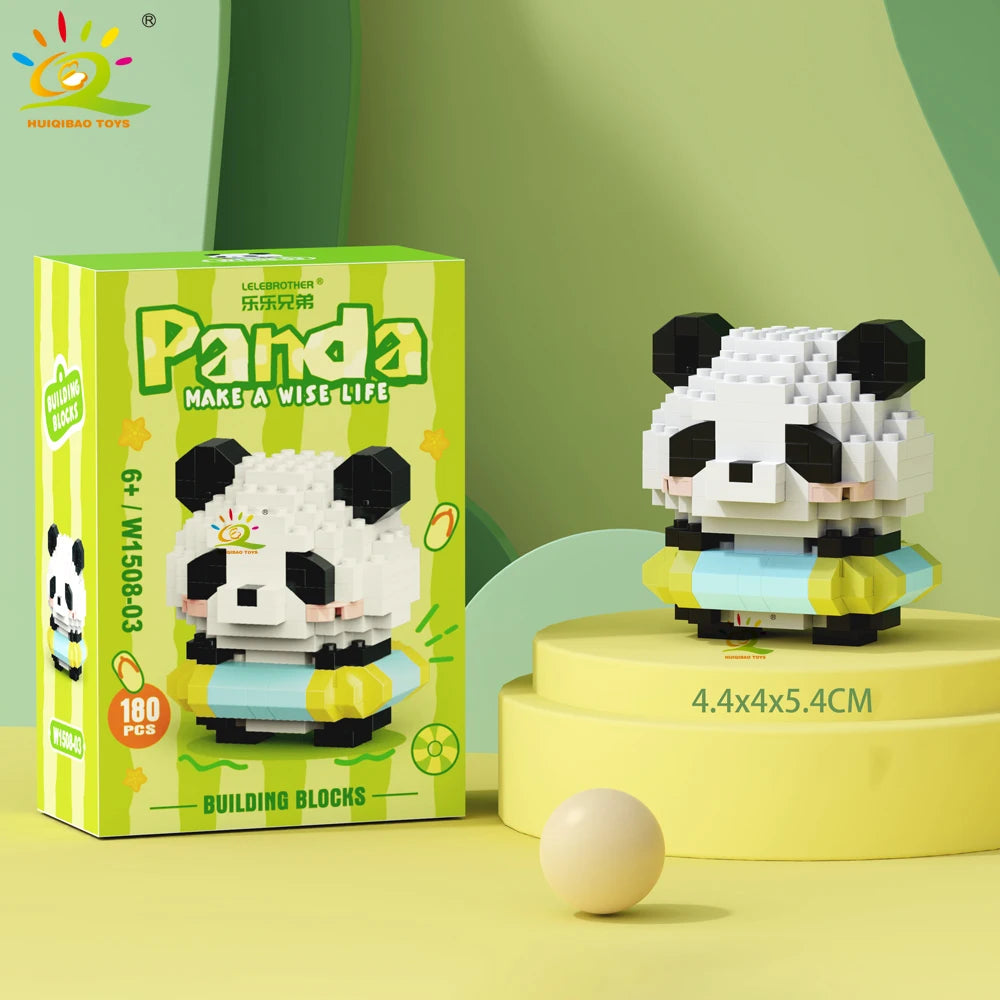 PENDRA Cute Panda Micro Building Set