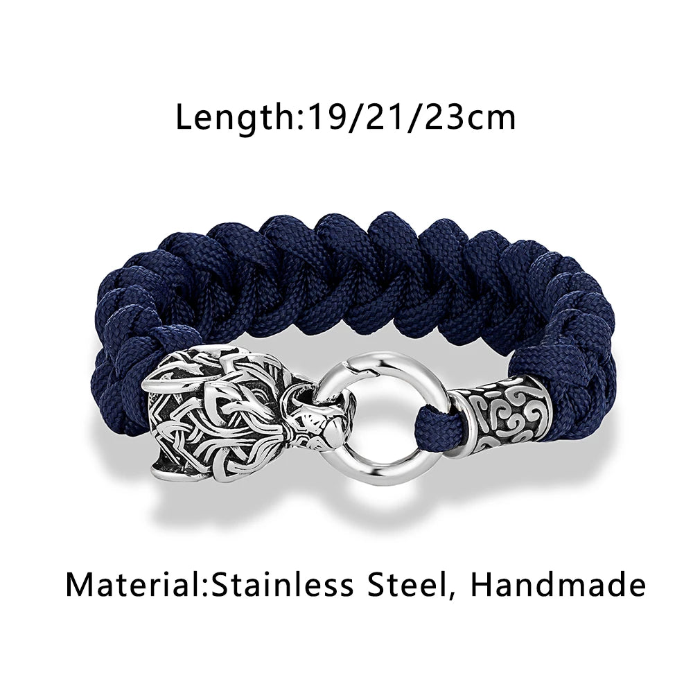 PENDRA Wolf Rune Steel Bracelet