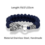PENDRA Wolf Rune Steel Bracelet