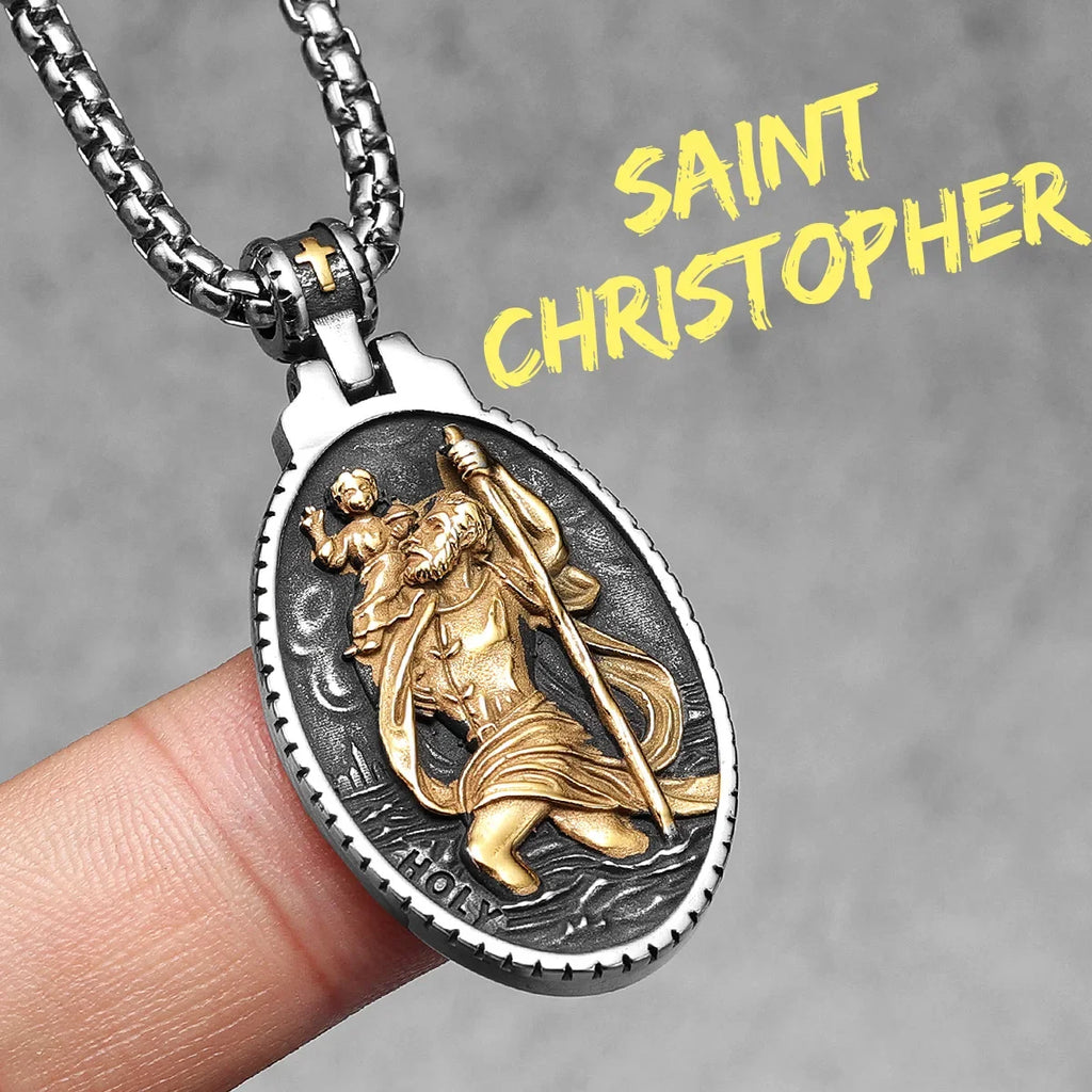 PENDRA Jesus Angel Virgin Steel Necklace
