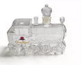 Crown Royal Train Shaped Glass Decanter 350ml Whiskey Bourbon Brandy Bottle Barware Collector Gift