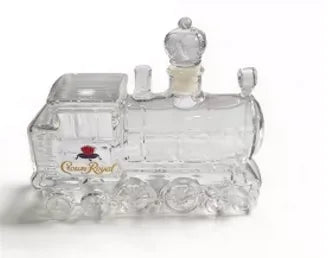 Crown Royal Train Shaped Glass Decanter 350ml Whiskey Bourbon Brandy Bottle Barware Collector Gift