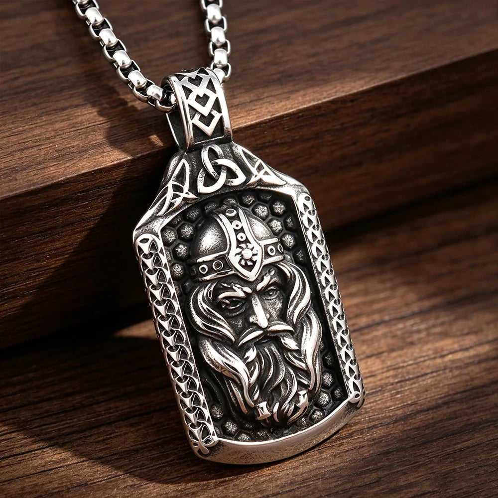 PENDRA Vikingwarrior Vintage Stainless Steel Warrior Necklace