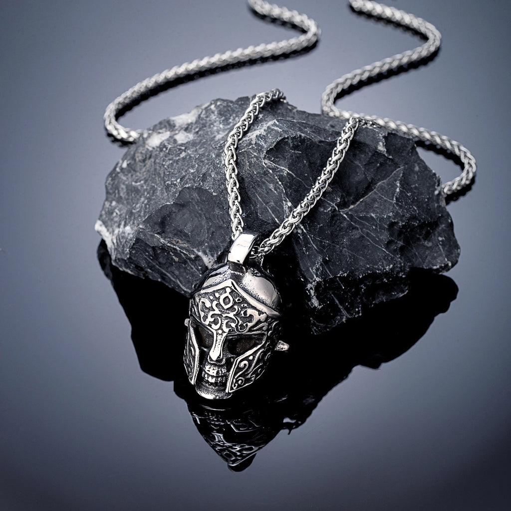 PENDRA Warrior Helmet Vintage Necklace