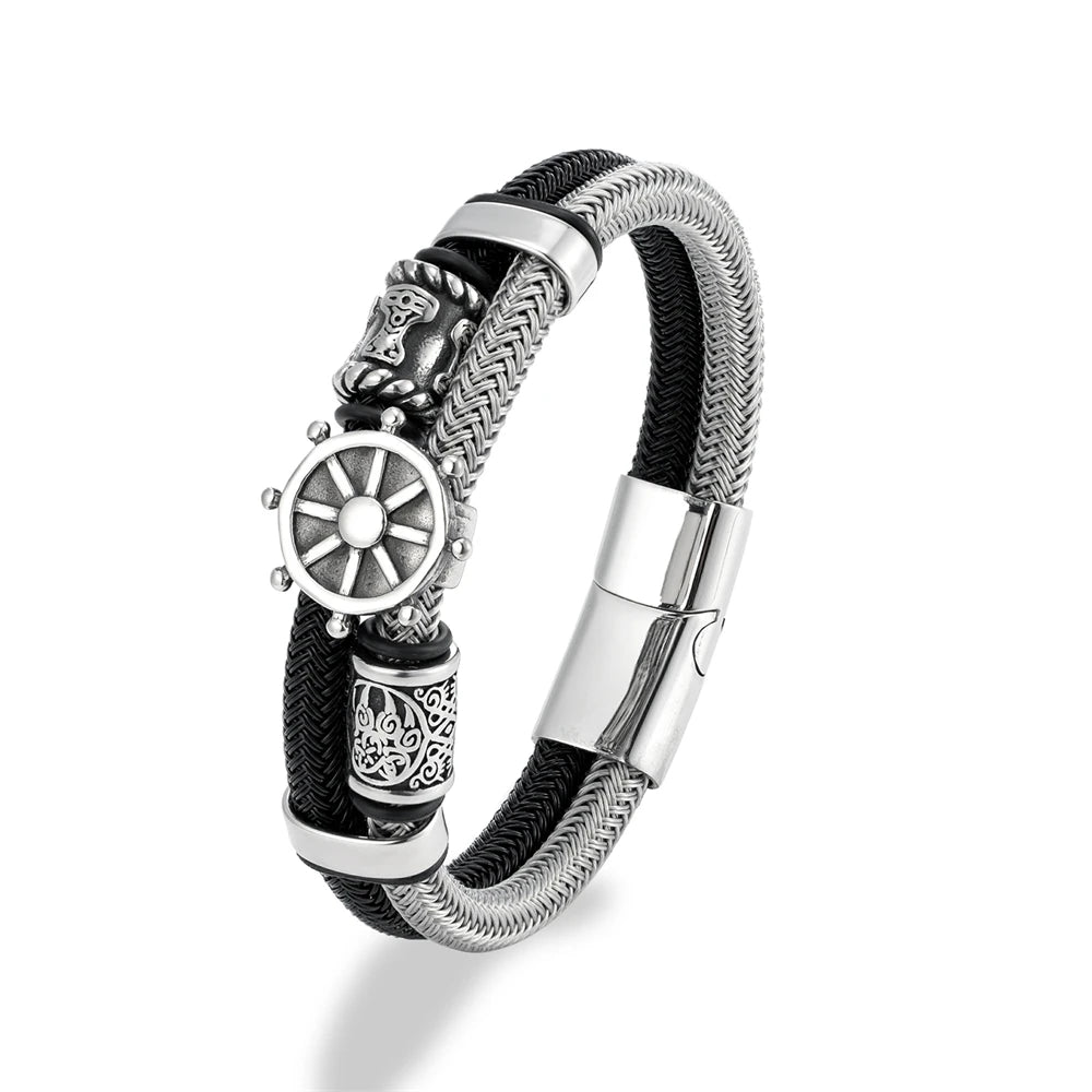 PENDRA Rune Steel Bracelet