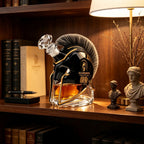 Ancient Greek Warrior Helmet Whiskey Decanter Crystal Liquor Bottle Home Bar Ornament Gift for Whiskey Lovers