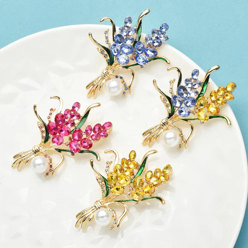PENDRA Florielle28 Crystal Brooch