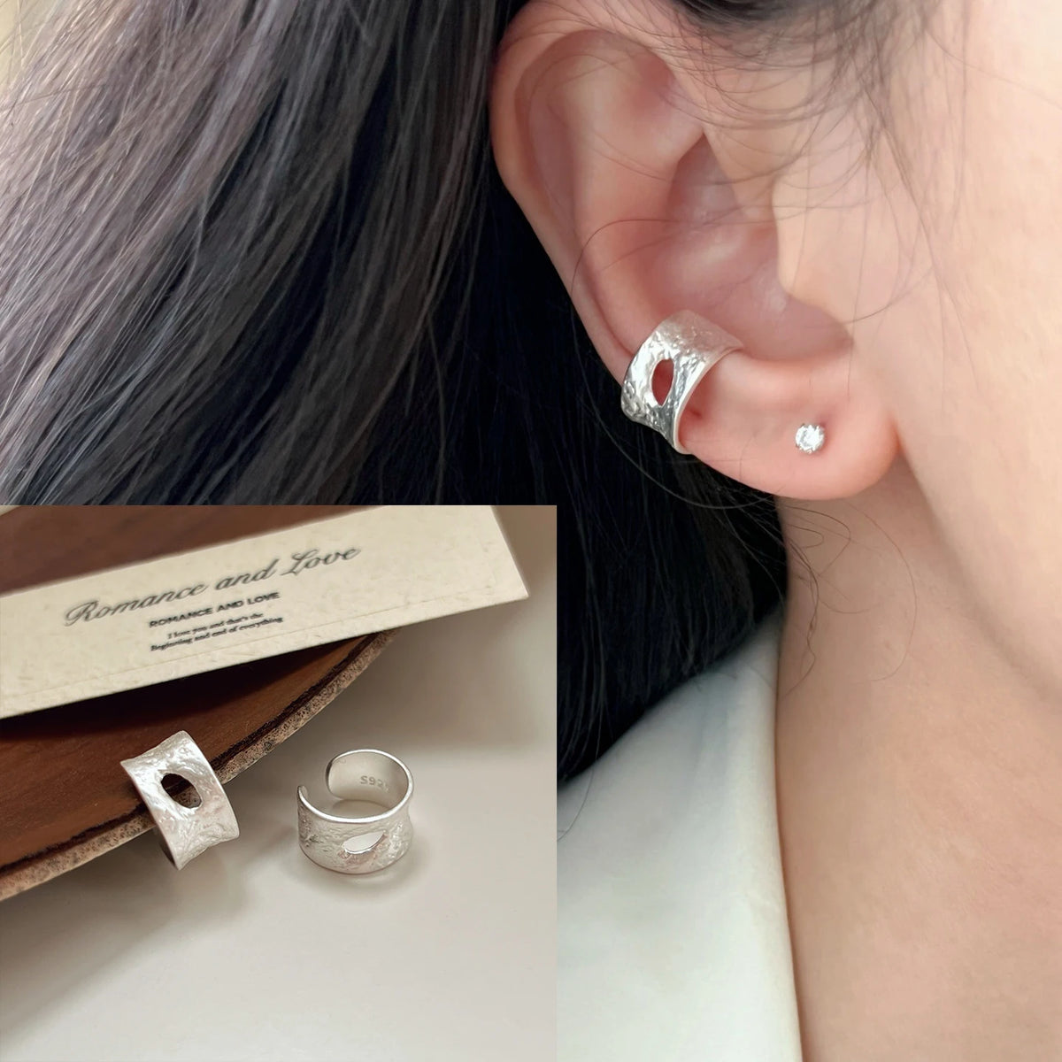VENTFILLE 925 Sterling Silver Bow Knot Ear Clip for Women Girl Ribbon Design Ballet Style Sweet Jewelry Gift Dropshipping