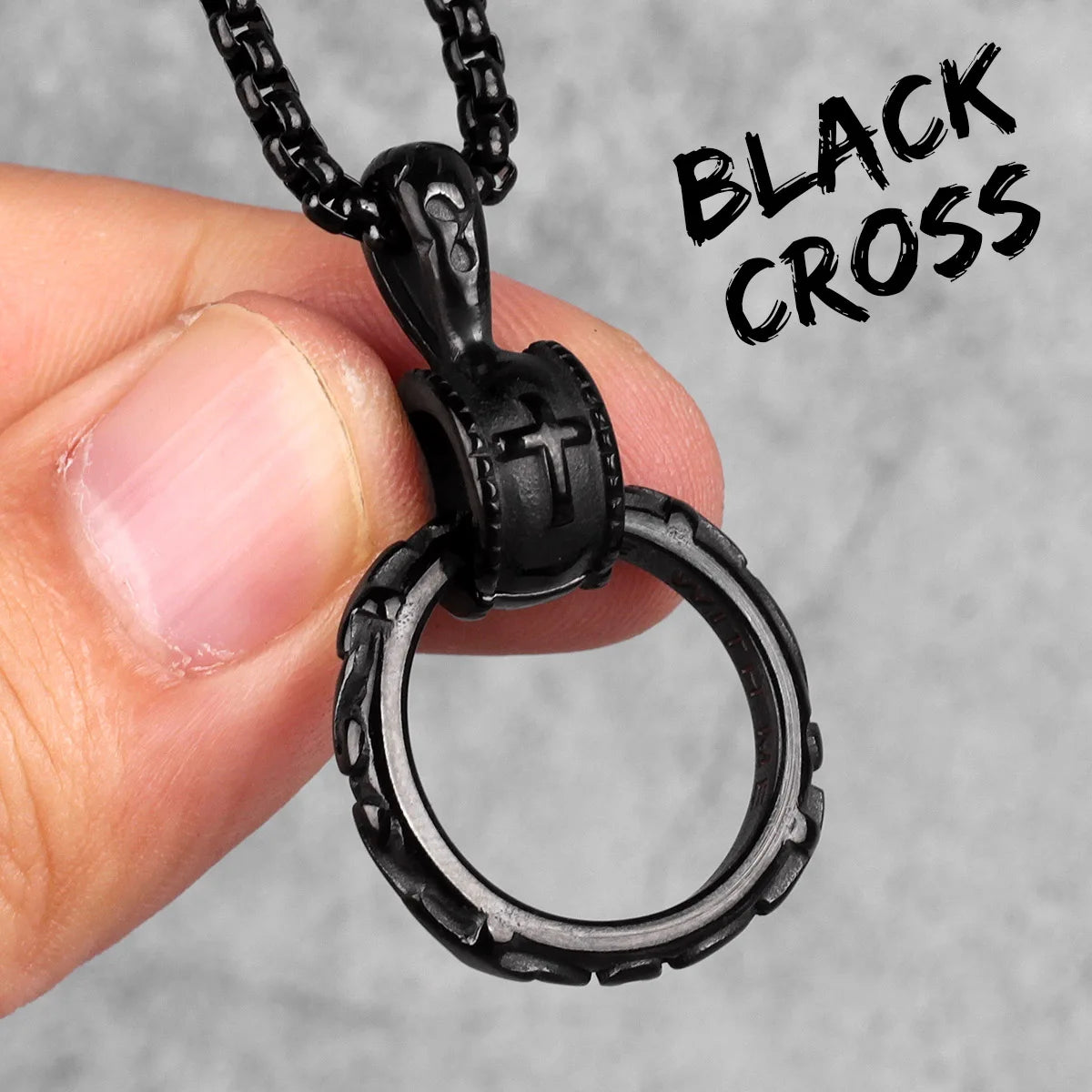 PENDRA Cross Steel Ring