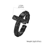 PENDRA Quinorin Cross Charm Ring