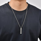 PENDRA Bar Silver Pendant Necklace