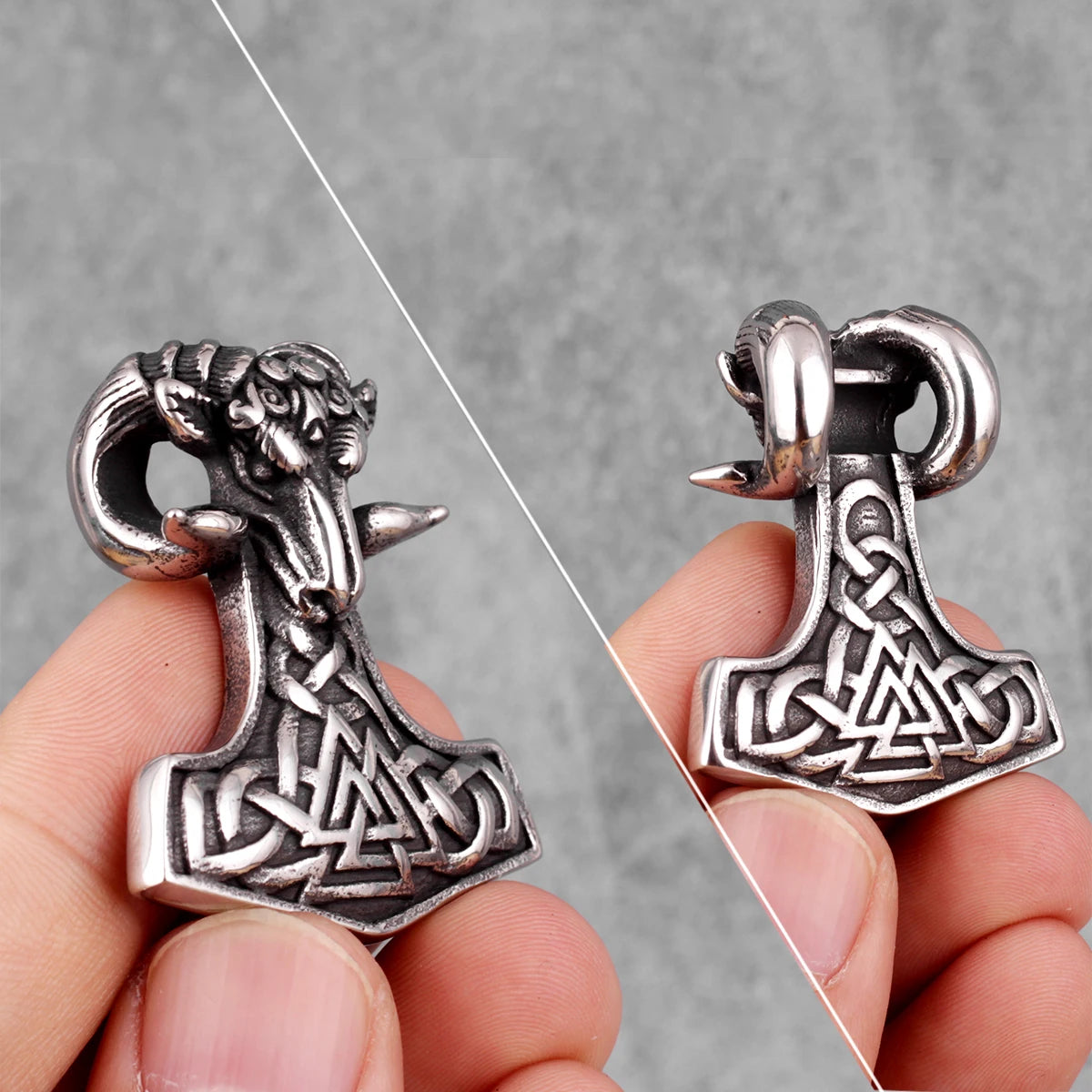 PENDRA Sheep Head Boyfriend Steel Necklace