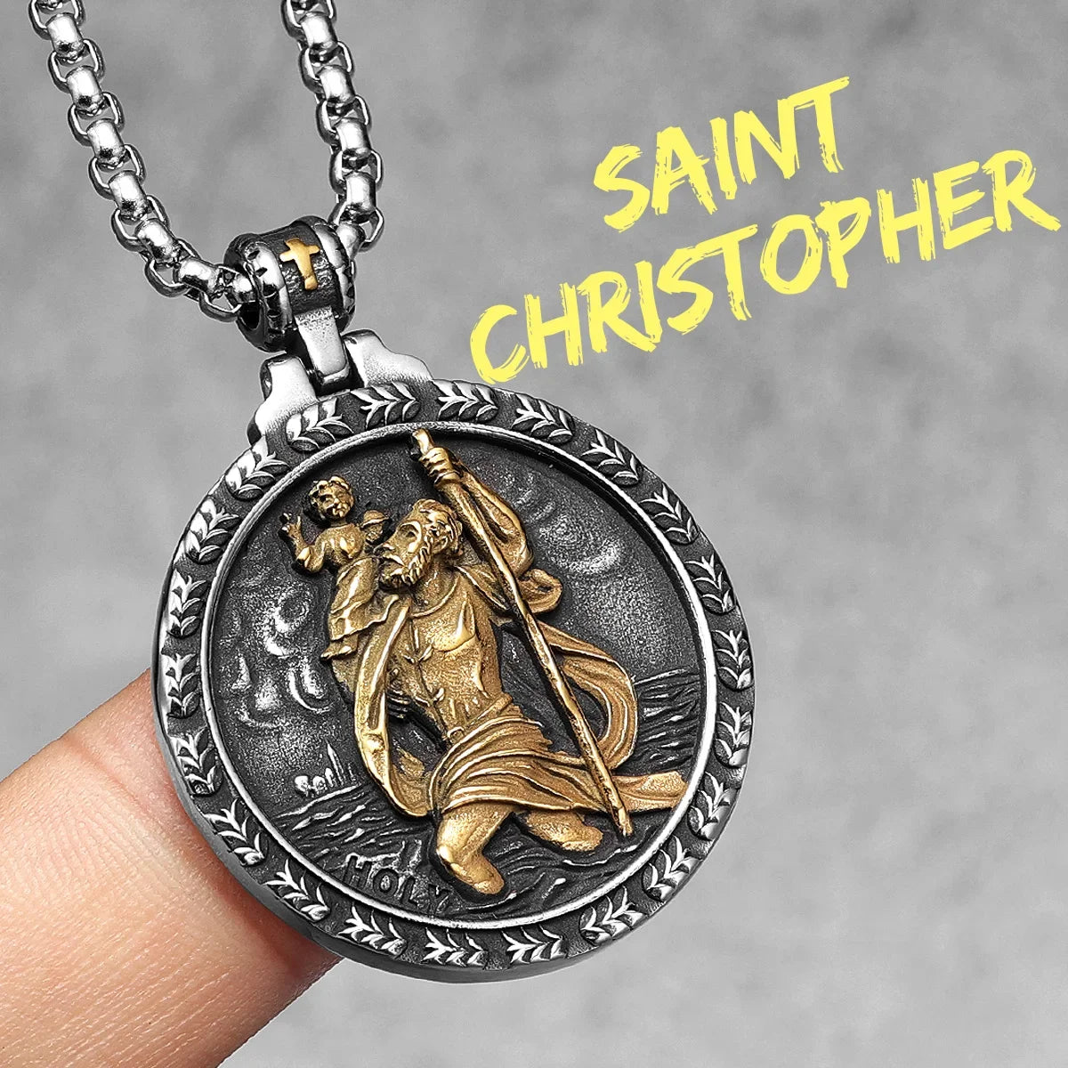 PENDRA Jesus Angel Virgin Steel Necklace