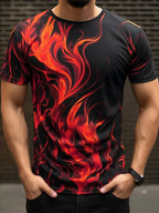 PENDRA Sports Flame Print T-Shirt