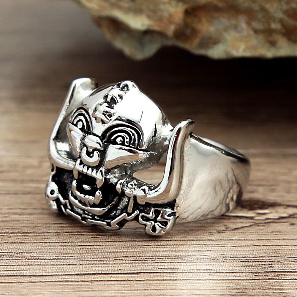 PENDRA Skullbiker Ethnic Skull Biker Ring