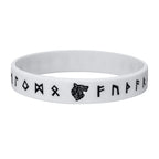 Mprainbow Mens Tree of Life Bracelets, 1/2/3/4 Pcs Norse Viking Soft Runes Silicone Rubber Band Wristband Bangle,Comfort Fit