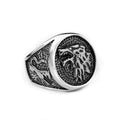 PENDRA Wolfrune Retro Viking Wolf Ring