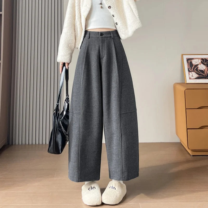 PENDRA Wide Leg Waist Straight Pants