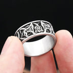 PENDRA Wolfduo Nordic Double Wolf Ring
