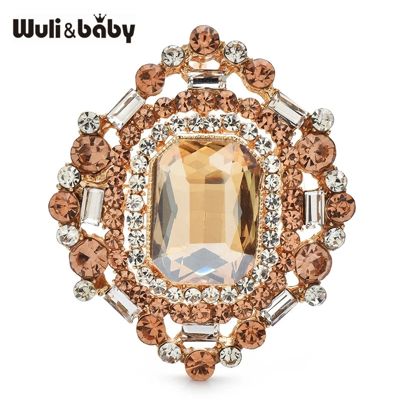 PENDRA Geometra Crystal Royal Geometric Brooch