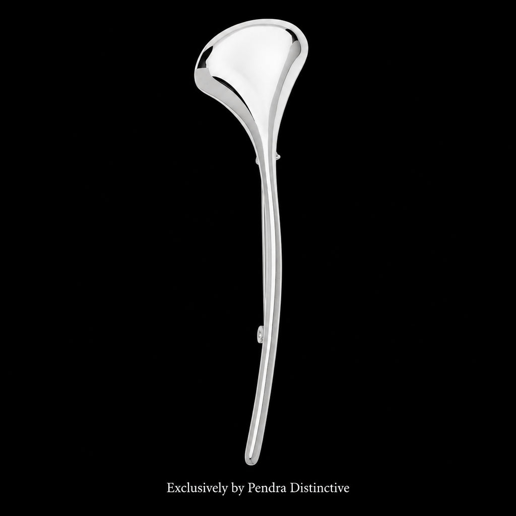 PENDRA Ginkgo 2-Color Minimalist Metal Leaf Brooch