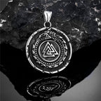 PENDRA Dragon Rune Steel Necklace