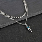 PENDRA Stone Blue Chain Necklace