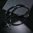 PENDRA Cross Beaded Rosary Rosary Necklace