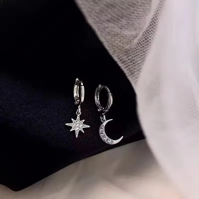 VENTFILLE 925 Sterling Silver  Starfish Hoop Earring for Women New Personality Trendy Starfish Earrings