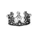 PENDRA Royal Crown Rock Steel Ring