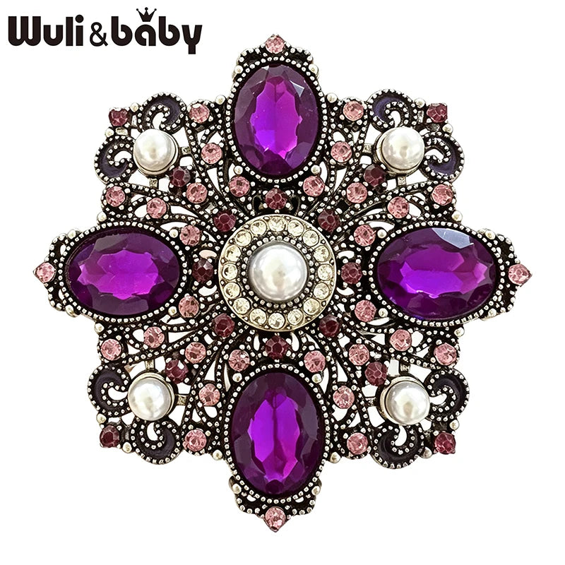 PENDRA Geometra Vintage Geometric Flower Brooch