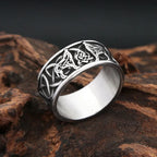 PENDRA Wolfduo Nordic Double Wolf Ring